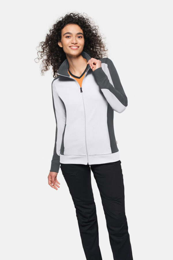 #277 HAKRO Damen Sweatjacke Contrast MIKRALINAR®
