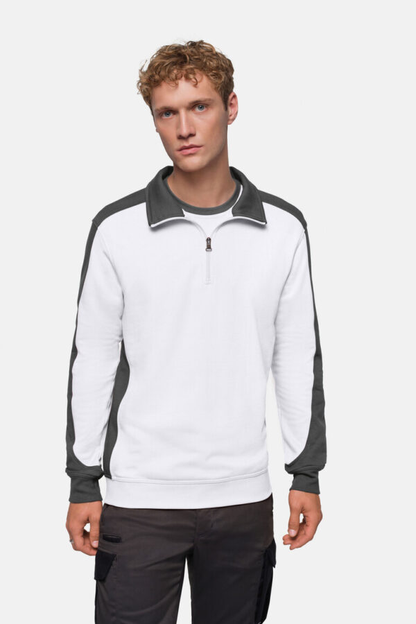 #476 HAKRO Zip-Sweatshirt Contrast MIKRALINAR®