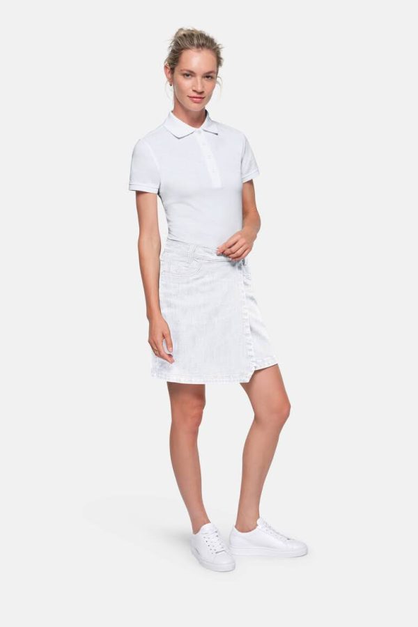 #732 HAKRO Damen 5-Pocket-Jeansskort X-Stretch ECO